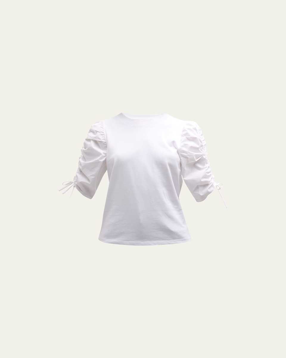 Ruched-Sleeve T